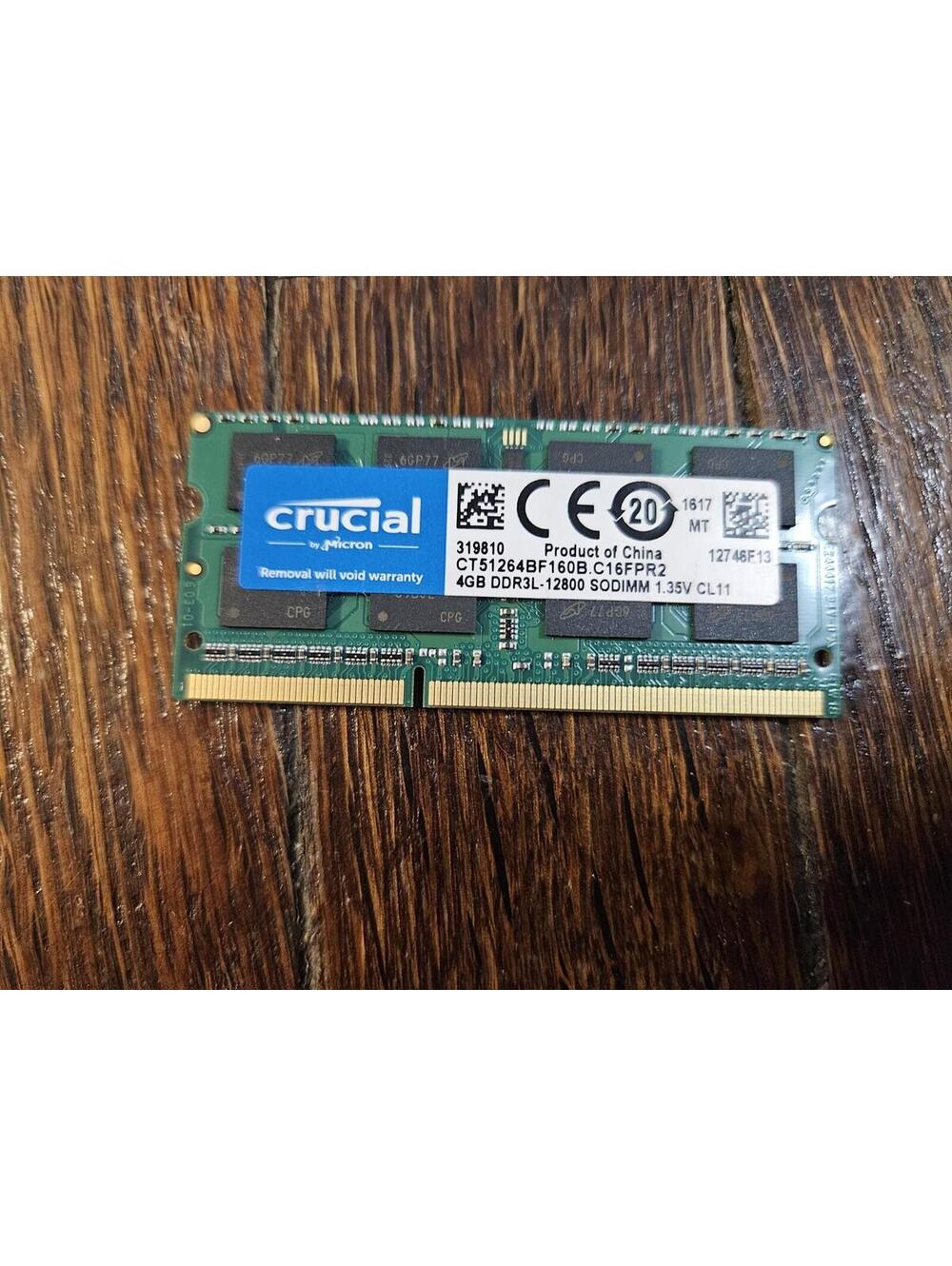 Crucial CT102464BF160B 4GB SO-DIMM PC3-12800 (DDR3-1600) Memory